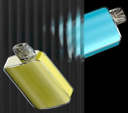 Double color injection clear square shape disposable vape pen 2-3.5ml e juice TPD approved